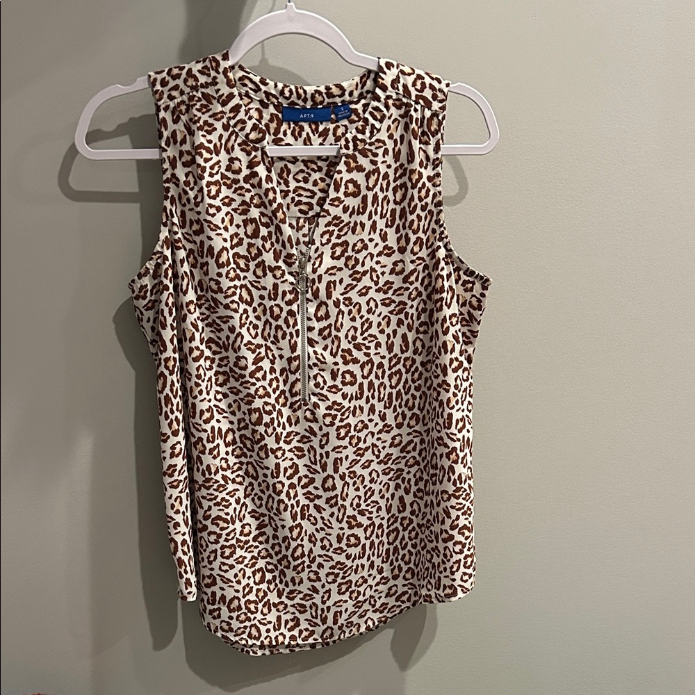 Apt. 9 Animal Print Sleeveless Blouse